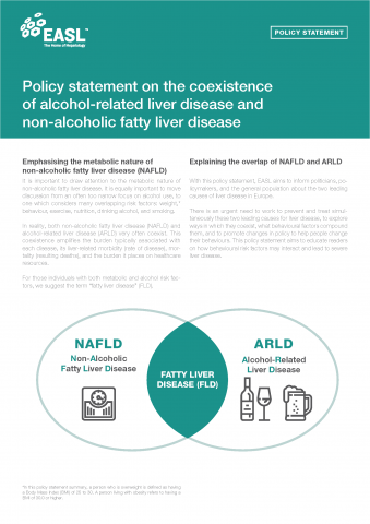 EASL Policy Statement on the Coexistence of Non-Alcoholic Fatty Liver Disease and Alcohol-Related Liver Disease - FR